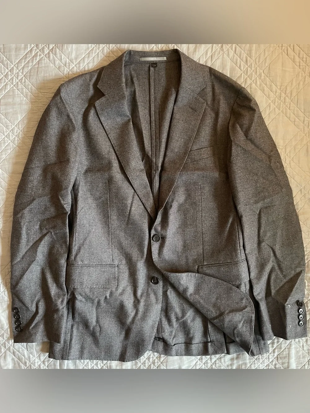 J. CREW Ludlow Slim-fit suit jacket in English cotton-wool blend Charcoal 38 R